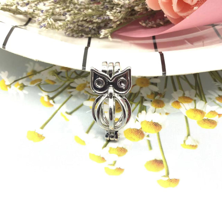 【Cage Collection】Silver-Color Alloy Pearl Cage (without Pearl or Chain)