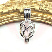 【Cage Collection】Silver-Color Alloy Pearl Cage (without Pearl or Chain)