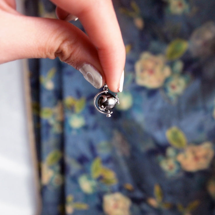 【Sterling Silver】setting-Earth pendant without pearl