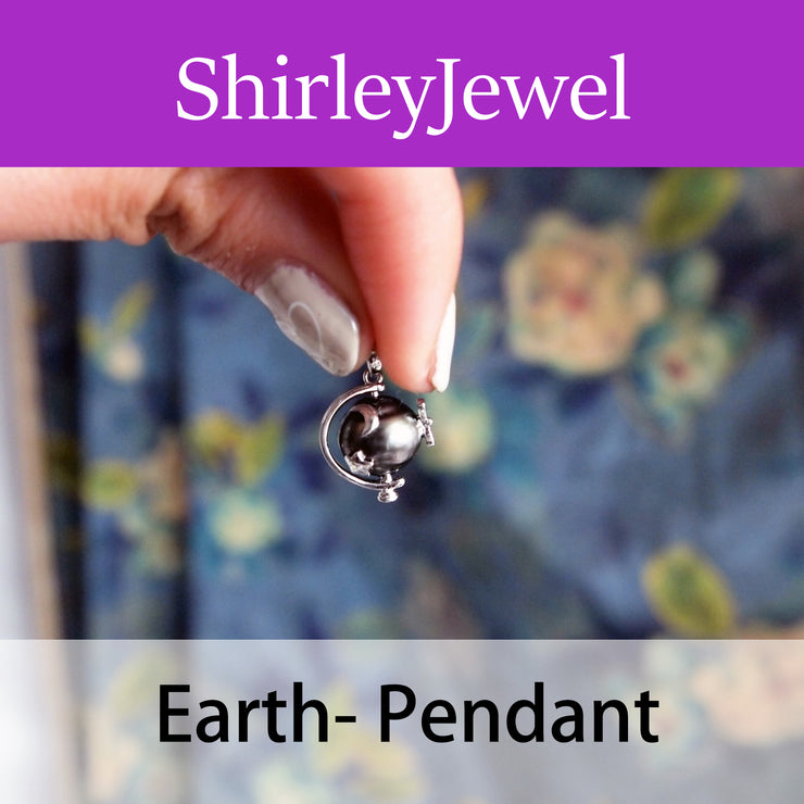 【Sterling Silver】setting-Earth pendant without pearl